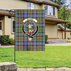 Glass Tartan Crest Garden Flag