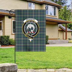 Kennedy Modern Tartan Crest Garden Flag