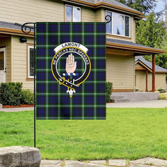 Lamont Modern Tartan Crest Garden Flag