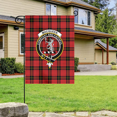 MacQueen Modern Tartan Crest Garden Flag