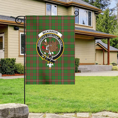McKinnon Hunting Modern Tartan Crest Garden Flag