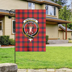 Robertson Modern Tartan Crest Garden Flag
