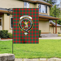 Stewart Atholl Modern Tartan Crest Garden Flag