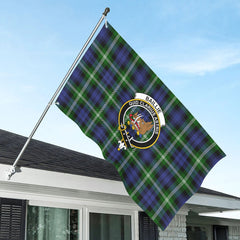 Baillie Modern Tartan Crest House Flag
