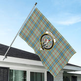 Balfour Blue Tartan Crest House Flag