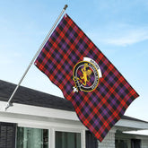Brown Modern Tartan Crest House Flag