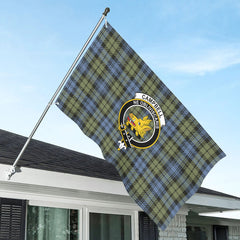 Campbell Faded Tartan Crest House Flag