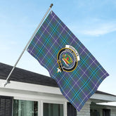 Douglas Modern Tartan Crest House Flag