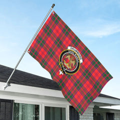 Drummond Modern Tartan Crest House Flag