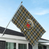 Farquharson Weathered Tartan Crest House Flag