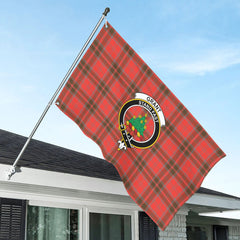 Grant Weathered Tartan Crest House Flag