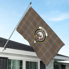 Kennedy Weathered Tartan Crest House Flag