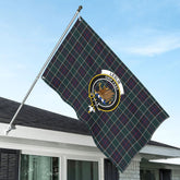 Leslie Hunting Modern Tartan Crest House Flag