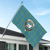 Lockhart Tartan Crest House Flag