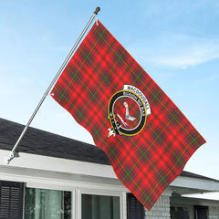 MacDougall Modern Tartan Crest House Flag
