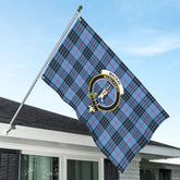 MacKay Blue Tartan Crest House Flag