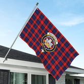 MacLachlan Modern Tartan Crest House Flag