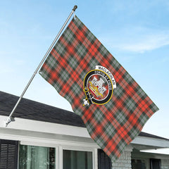 MacLachlan Weathered Tartan Crest House Flag