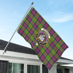 McDonald (Clan Ranald) Tartan Crest House Flag