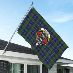 McLeod of Harris Modern Tartan Crest House Flag