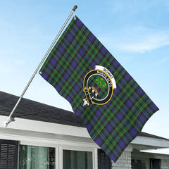 Mowat Modern Tartan Crest House Flag