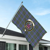 Ogilvie Hunting Modern Tartan Crest House Flag