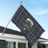 Rose Hunting Modern Tartan Crest House Flag