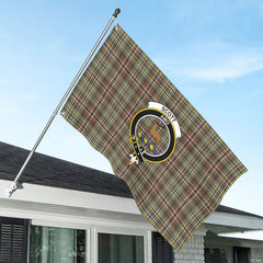 Scott Green Weathered Tartan Crest House Flag