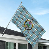 Thomson Blue Tartan Crest House Flag