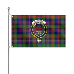Cameron of Erracht Modern Tartan Crest House Flag
