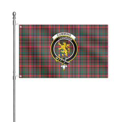 Cumming Hunting Modern Tartan Crest House Flag