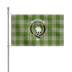 Cunningham Dress Green Dancers Tartan Crest House Flag