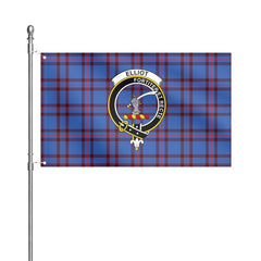 Elliot Modern Tartan Crest House Flag