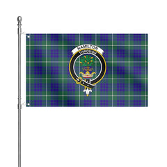Hamilton Hunting Modern Tartan Crest House Flag