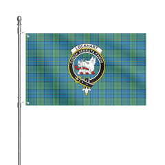 Lockhart Tartan Crest House Flag