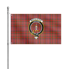 MacAlister Modern Tartan Crest House Flag