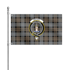 MacKay Weathered Tartan Crest House Flag