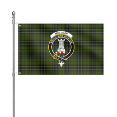 MacLean Hunting Tartan Crest House Flag
