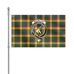 MacMillan Old Modern Tartan Crest House Flag