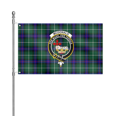 McDonald of the Isles Hunting Modern Tartan Crest House Flag