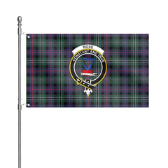 Rose Hunting Modern Tartan Crest House Flag