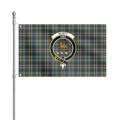 Scott Green Modern Tartan Crest House Flag