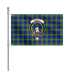 Sempill Modern Tartan Crest House Flag