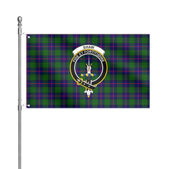 Shaw Modern Tartan Crest House Flag