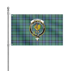 Sinclair Hunting Ancient Tartan Crest House Flag