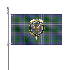 Wishart Hunting Tartan Crest House Flag