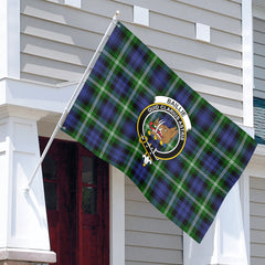 Baillie Modern Tartan Crest House Flag