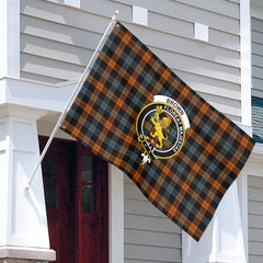 Brown Ancient Tartan Crest House Flag
