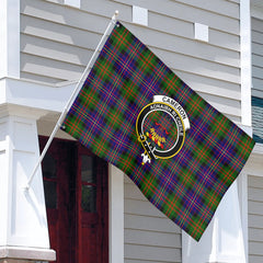 Cameron of Erracht Modern Tartan Crest House Flag