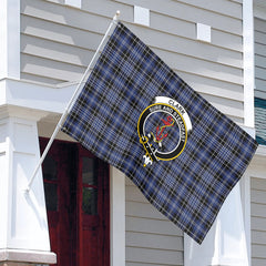 Clark Modern Tartan Crest House Flag